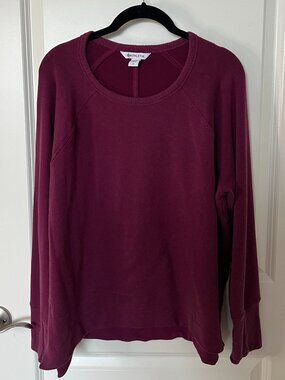 Athleta Sweatshirt Berry Size L with Side Slits